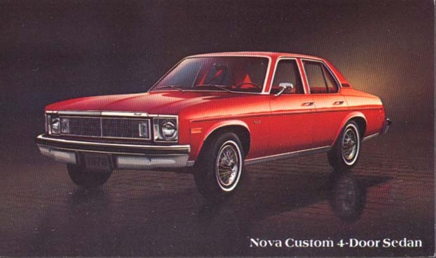 Image of the 1978 Chevrolet Nova Custom 4-Door Sedan Post Card